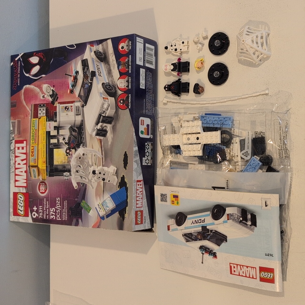 LEGO 76311 Miles Morales Vs. The Spot MINIFIGURES AND POLICE CAR Only New W/ Box